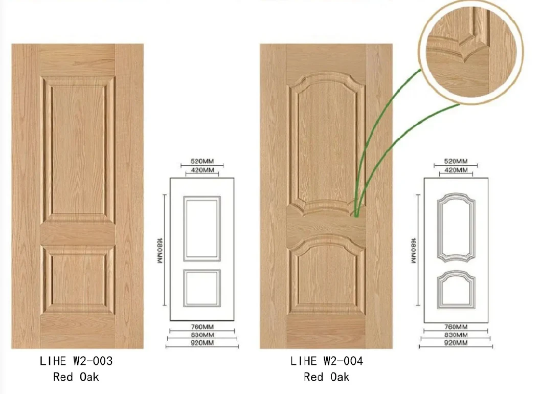 Entrance Wooden Panel Veneer Skin for Home Decoration Door